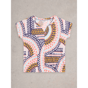 White Stuff Nelly Notch Neck Short Sleeve Tee
